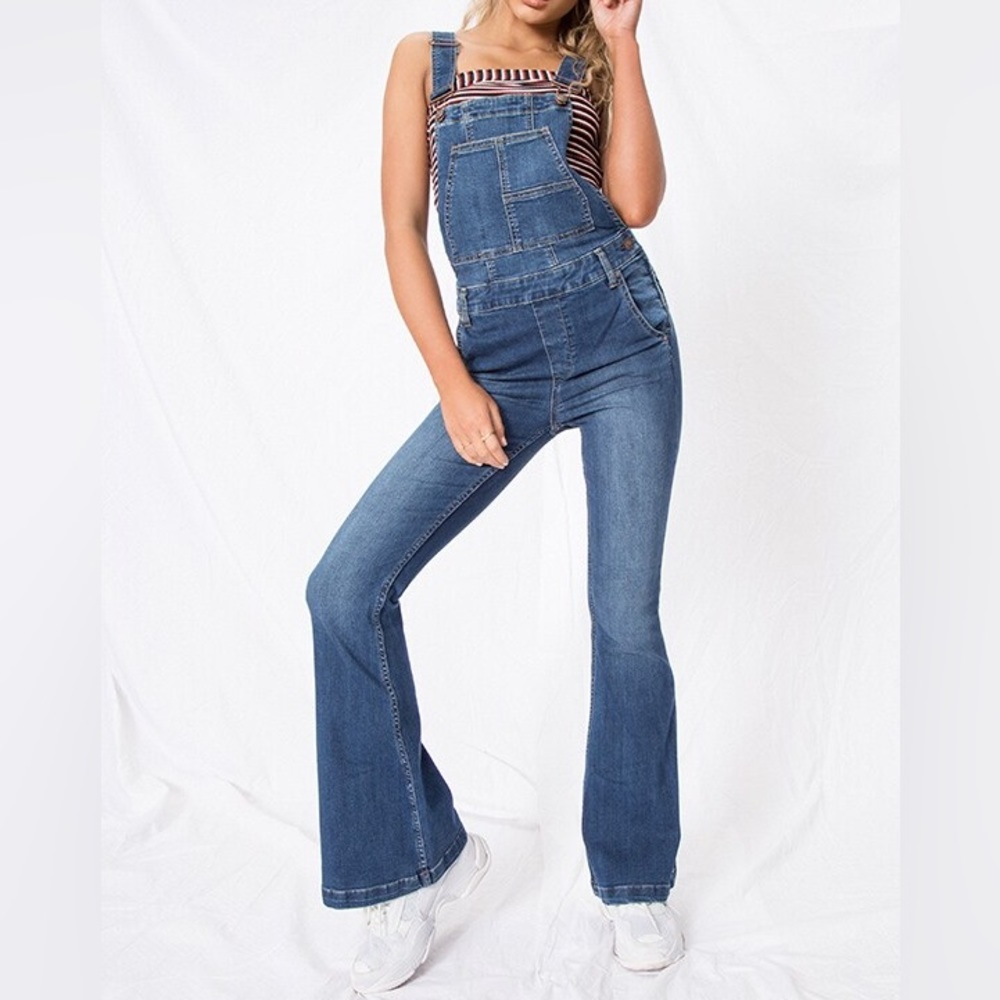 NWT Free People Carly Flare Overall, Size 26